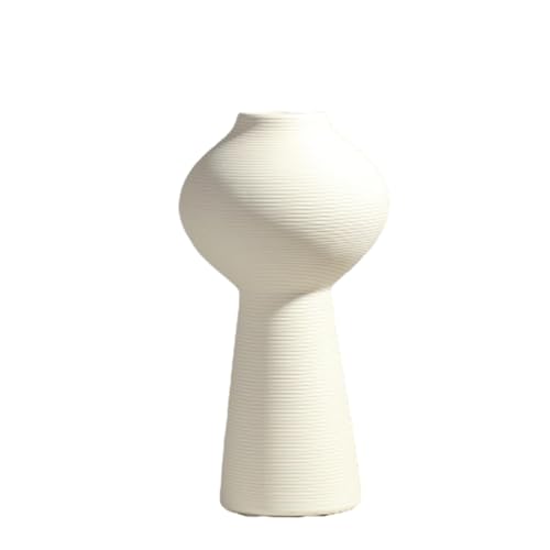Jarrón de cerámica blanca minimalista nórdico minimalista hogar restaurante decoración adornos-412338C