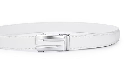 Image of Men's Belt, Ratchet Dress Casual Belt with Adjustable Automatic Buckle Trim to Fit
