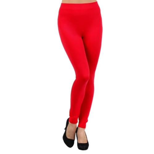 Leggings polaire rouge Fashion Junky stretch pour taille 63-81 cm