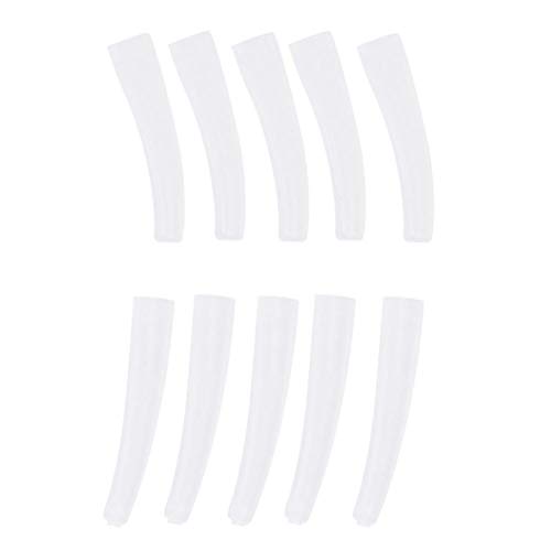 10Pcs Tweezers Cover, Grafting Eyelashes Tips Covers, Transparent Plastic Elbow Tweezers Antidust Nonslip Eyelashes Grafting Tool #TOP6