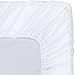 Utopia Bedding Sabana Bajera 90x190 - Blanco - Bolsillo Profundo - Microfibra...
