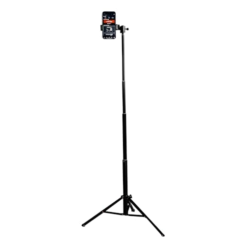 Strikeman Pro Phone Tripod & Mount - Compatible w/iPhone & Android, Collapsible & Easy to Store - Cell Phone Stand for Use w/The Strikeman Dry Fire Laser Training System - 4 Feet Max Height