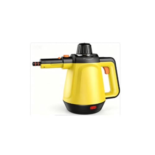 Natural Multi-Surface Handheld Steam Cleaner with 10 Accessories, 13.5OZ Pressurized Multipurpose On Demand Steam Cleaner for Home, Steamer for Cleaning Dirt, Grease, Grout, Tile, Windows, Car, Yellow