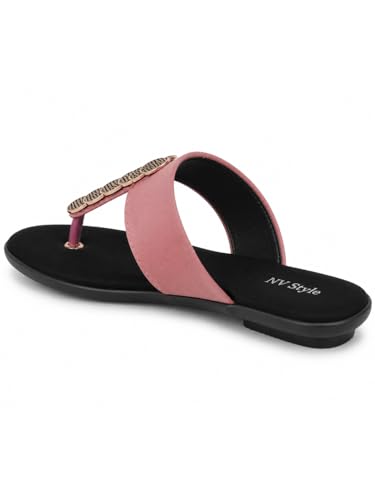 Image of Women's and Girls Synthetic Flat Slippers Comfortable Casual Sandals Comfortable Footwear for Office Casual Daily Use 1 Pair
