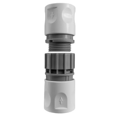 3/4" BSP Hose Connector Kit Compatible with Hozelock and Gardena - 2 Piece Click Lock Hose Fittings, Female Connectors with Male and Female BSP Thread Adapters for Garden Tap Irrigation Pipe