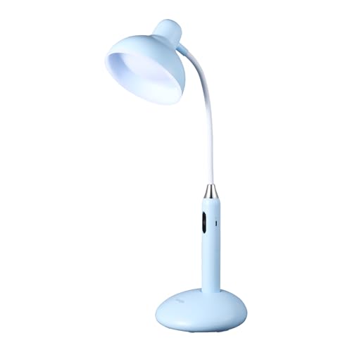 VAVOFO Wireless LED Desk Lamp with Touch Control - Adjustable 2700-7000K Color Temperature, 700LM Brightness, 360° Flexible Gooseneck, USB-C Charging, 2.5hrs Cordless Use (Blue)