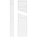 Ekena Millwork PILP10X072DFP02-2 Two Equal Flat Panel PVC Pilaster w/Decorative Capital & Base (Pair), 10"W x 72"H x 2"P, Factory Primed