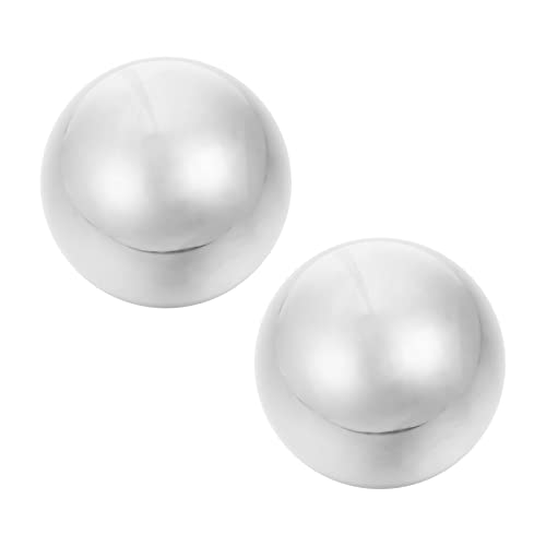 SOESFOUFU 2pcs Stainless Steel Ball Small Baoding Balls Manual Balls Exercise Balls Handballs Massage Hand Balls Hand Balls for Sports Toys Chinese Stress Balls Fu Acupoint Silver