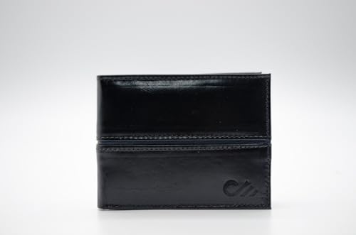 Kit Masculino Cinto Elástico Dupla Face Carteira Couro Legítimo Especial Dia dos Pais (Modelo 1)