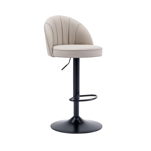 Tabouret de bar blanc rotatif au design moderne et épuré pour un îlot de cuisine élégant - 2
