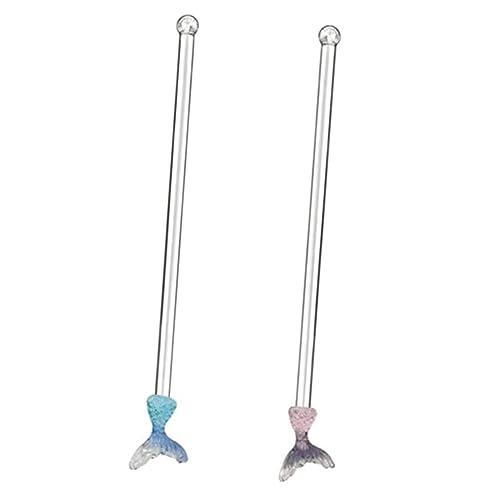BESTYASH 2Pcs Stirring Rods Creative Drink Stirrer for Juices Cocktails for Home Bar Party and Restaurant Use Polished Design