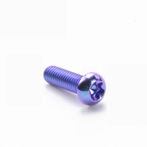 Zkensh-Bolts チタンボルト M6x10/15/20/25/30/35mm 半丸型六角レンチヘッドネジ オートバイ・自動車・航空模型改造用 10個 広く使用されています(Purple,M6X30mm)