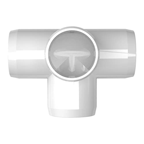 Formufit 1/2 Inch 4-Way Pvc Tee, Furniture Grade, 1/2” Size Fitting, White, Schedule 40 Pvc Pipe Connector, Made In Usa (Pack Of 10) #TOP6