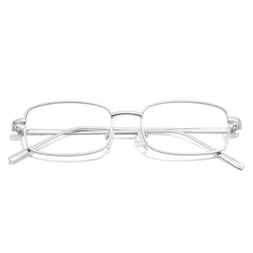IGnaef Fashion Non Prescription Fake Glasses for Women Blue Light Blocking Rectangle Metal Frame IF8733