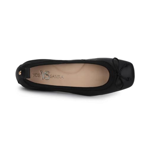 Caroline Ballet Flat in Black Leather4