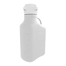 Foxx Life Sciences EZgrip 5L 1 Gal Autoclavable Polypropylene PP Space Saving Carboy with 83mm 83B VersaCap and 6.9L Max Capacity, Large Pinched Handles 1198H88EA