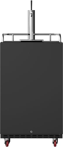 EdgeStar Full Size Built-In Black Stainless Steel Kegerator