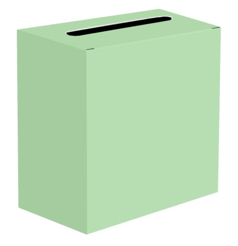 Image of SietDESEO Sage Green Card Box for Graduation Large Cardboard Gift Card Box Holder for Wedding Reception Birthday Graduation Baby Shower Raffle Ticket Box with Slot