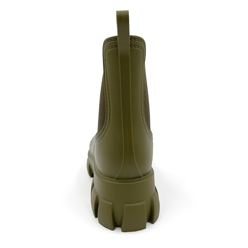 Image of Amoji Unisex Ankle Chelsea Rain Platform Rubber Waterproof Boots 917