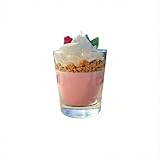 Bougie Gourmande Artisanale Fruits rouges 250g   Bougie Trompe l’œil Faite Main   Parfum de Grasse, Chantilly de Cire et Framboises   Idée Cadeau Originale et Déco Cuisine   100% Artisanat
