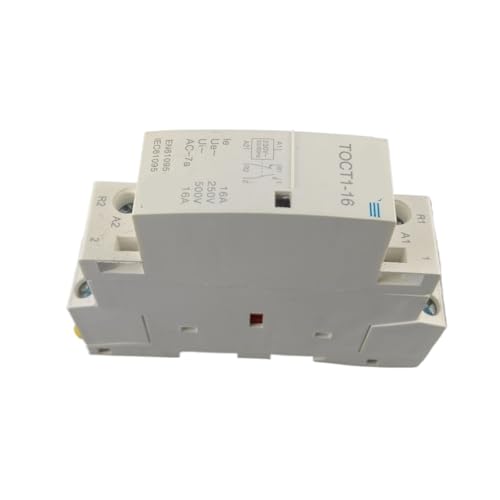 Contactor de CA 2P 16A TOCT1 para riel DIN modular doméstico 1NO 1NC 3