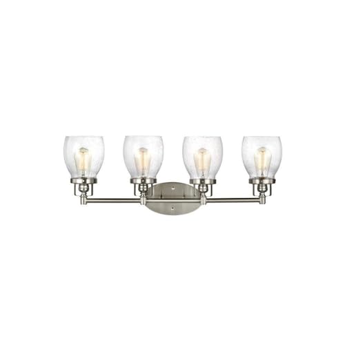 Image of Generation Lighting 4414504-962 Belton Four - Light Wall /Bath Vanity Style Fixture, Brushed Nickel