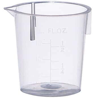 Cole-Parmer Graduated Polypropylene Beakers, 15mL, Clear, Pack of 100