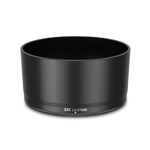 Image of JJC ET-60B Lens Hood for Canon RF-S 55-210mm f /5-7.1 is STM Telephoto Zoom Lens on Canon R50 R100 Replaces Canon ET-60B with Reversible Design, Compatible with 55mm Filter and Lens Cap