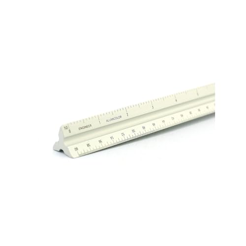 Image of Alumicolor Aluminum Engineer Solid Drafting Scale, 12IN, Silver