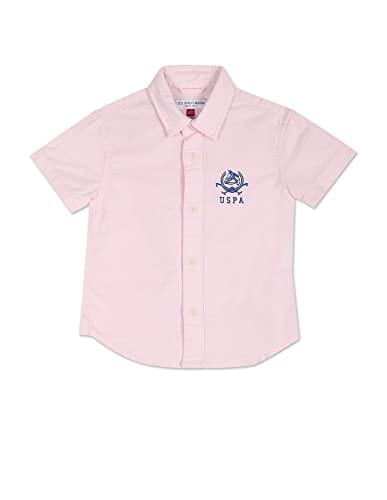 Image of U.S. Polo ASSN. Kids Half Sleeve Shirt for Boys - 100% Cotton, Spread Collar, Casual Shirt for Boys, Smart Everyday Wear