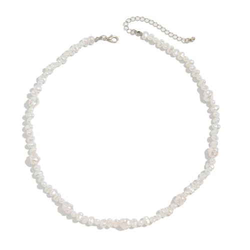 Collier ras-du-cou homme perle baroque, le bijou simple