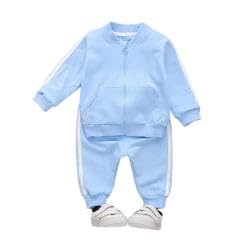 Image of Kwikk Traders Baby Boys & Baby Girls Festive, Birthday, Gifted, Sweatshirt Track Pants (Sky Blue)