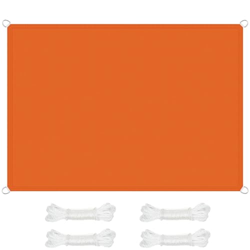 Filet protection solaire orange en polyester résistant de 5m - 2