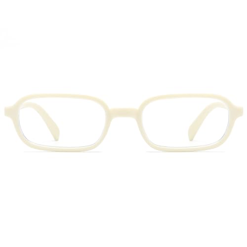 Image of LJCZKA Rectangular Blue Light Blocking Glasses for Women Men Retro Small Square Frame Anti Eyestrain Computer Eyeglasses