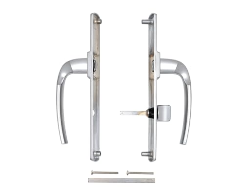 Ensemble poignée de porte Vachette zamak résistant chrome velours