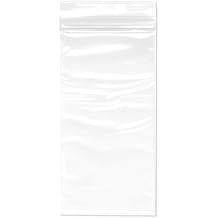 Plymor 2.5" x 5" Pack of 100, 2 Mil Zipper Reclosable Plastic Bags