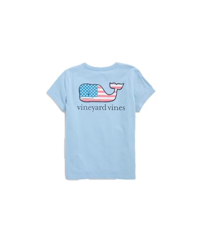 Image of Vineyard Vines Girls' Flag Whale Short-Sleeve Pocket Tee
