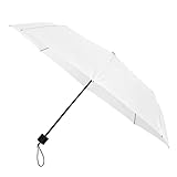Falconetti Faltbarer Regenschirm – Manuelles Öffnen und Schließen - Kompakt und leicht – Stabiles Gestell – Für Damen und Herren – Ideal für Reisen und den Alltag – 90 cm Durchmesser - Weiß