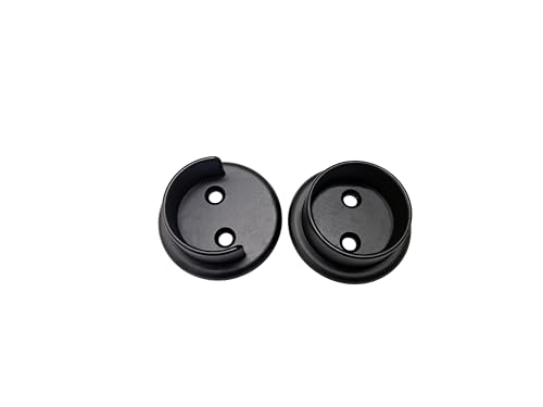 Douille de placard 35mm métal solide QCAA noir mat pour tringle de penderie