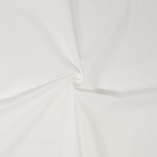 ROC-lon 100% Cotton 108 Wide Preshrunk Lightweight Quilt Backing Fabric for Sewing and Craft Solid White 3 Yard Cut
