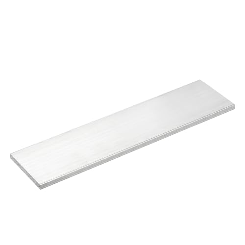 Image of uxcell Square Aluminum Flat Bar, 1 /4 inch Thick 2.4 inch Width 10 inch Length Square Aluminum Bar 6061 Aluminum Flat Plate, 6 x 60 x 254mm T6511 Solid New Mill Stock for Industrial Building