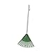 Superio Kids Garden Rake with Hardwood Handle - Durable Plastic Green Head to Sweep Leaves in Lawn and Tidying Up The Garden - 34 "Height