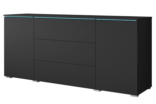 PIASKI Cómoda 150 cm Vera cajonera iluminación