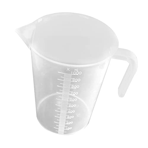 ABOOFAN Accessori Ciotola Per Cibo Per Pesci 1000 Ml Caraffe Per Acquari Tazza Graduata Per Cibo Tazza Per Cibo Per Pesci Bianca