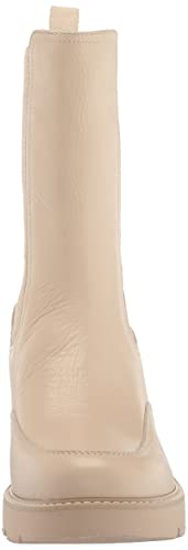 Naturalizer Women's Domino Mid Calf Boot, Porcelain Leather, 10 Wide #TOP1