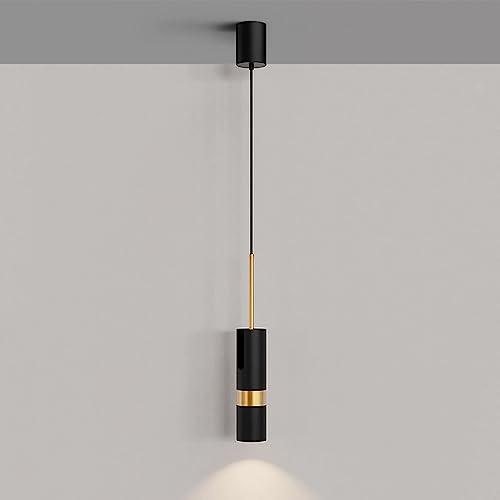 Lámpara de lectura junto a la cama con tubo largo negro de metal y luz LED blanca 12W