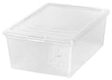 13 Quart Large Plastic Shoe Box Clear - Set of 16