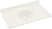 Swanstone VT02243.059 Ellipse Solid Surface Single-Bowl Vanity Top, 43-in L X 22-in H X 7.25-in H, Tahiti Ivory