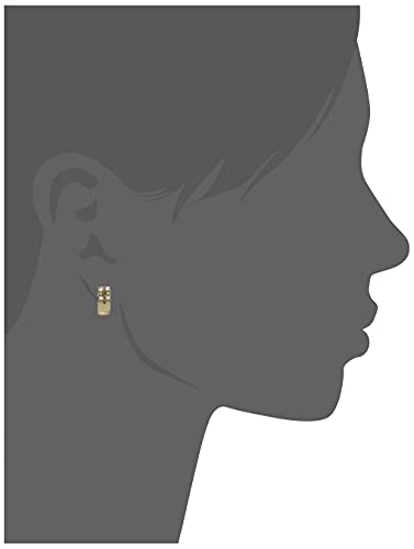 24Kt Plated Hoop Stud Earrings with Austrian Crystals