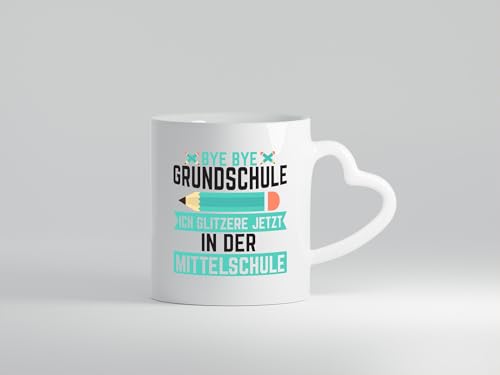 Mittelschule | Schüler | Schulübergang - Herzhenkel Tasse - Kaffeetasse/Geschenk/Familie